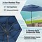 Costway 10 ft 3-tier Vented Patio Umbrella Large Market Table Umbrella Outdoor Sun Shade Brown/Turquoise/Navy/Beige/Gray/Red/Black